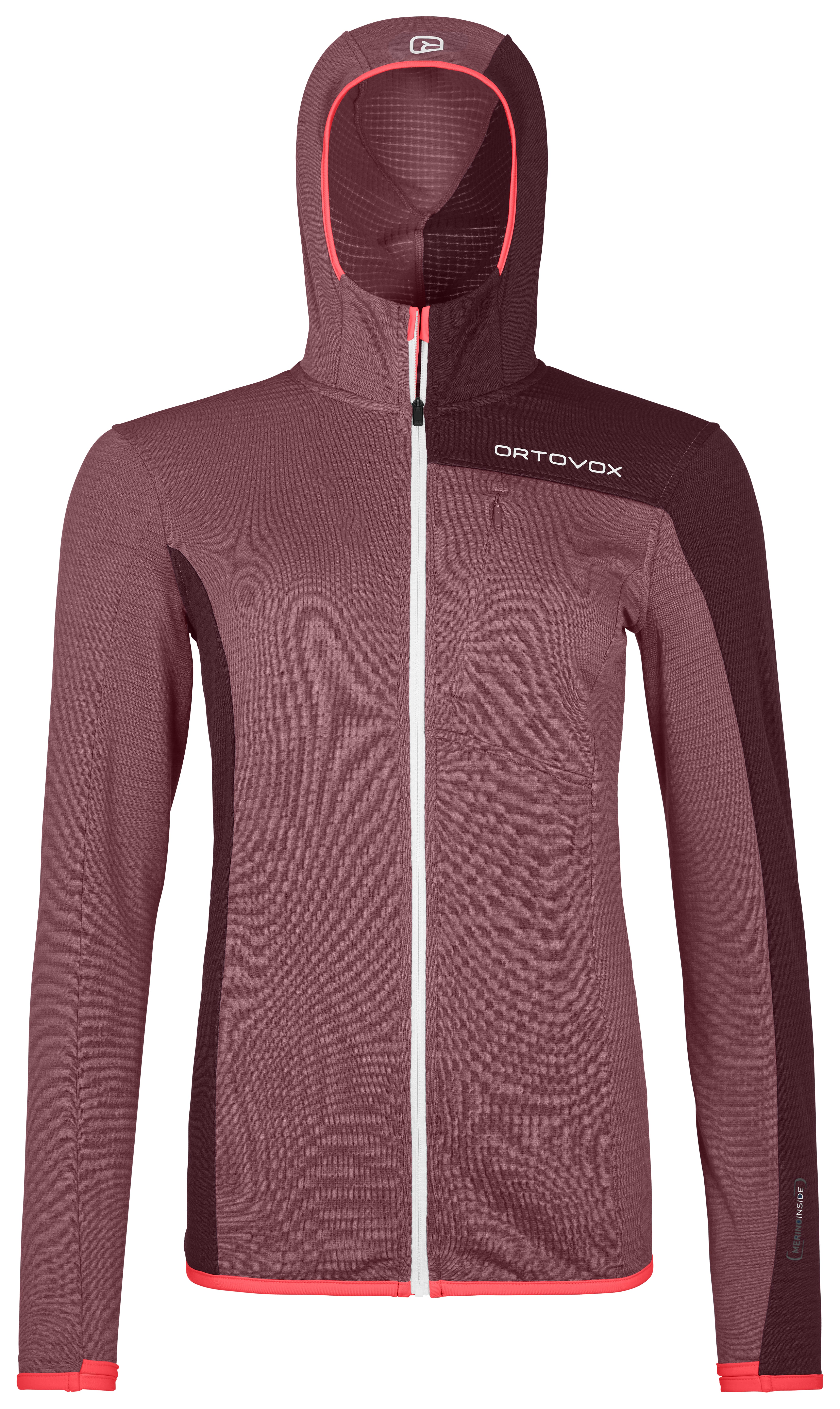 FLEECE LIGHT GRID HOODED JKT W